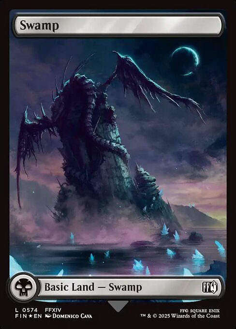 Swamp - Final Fantasy FIN - NM - 0574 C (Full Art Surge Foil)