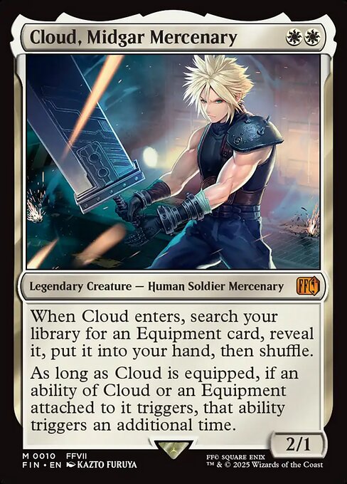 Cloud, Midgar Mercenary - Final Fantasy FIN - NM - 0010 M (Foil)