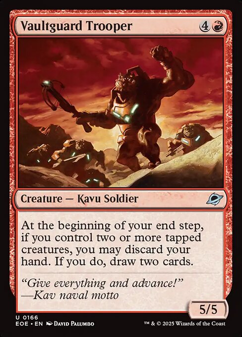 Vaultguard Trooper - Edge of Eternities EOE - NM - 0166 U (Foil)