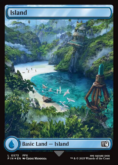 Island - Final Fantasy FIN - NM - 0573 C (Full Art Surge Foil)