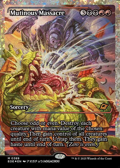 Mutinous Massacre - Edge of Eternities EOE - NM - 0389 M (Showcase Foil)