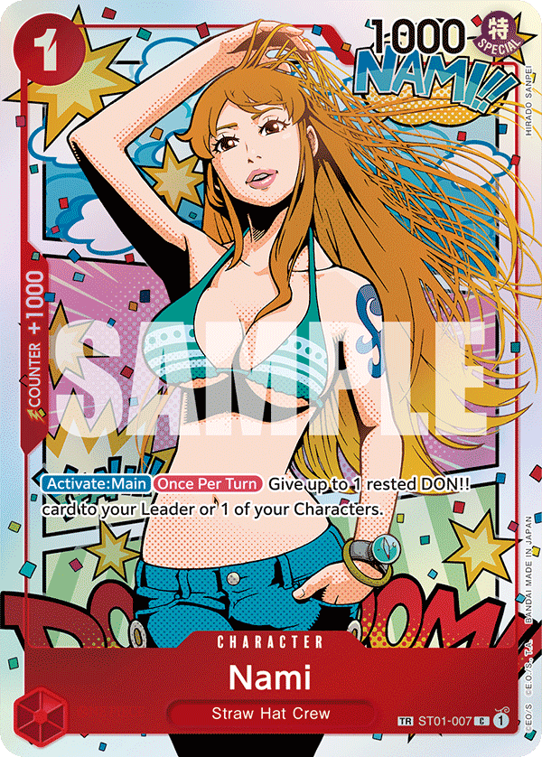 Nami - ST01-007 - OP06 Wings of the Captain - One Piece Card Game (Tre HR Games Nami - ST01-007 - OP06 Wings of the Captain - One Piece Card Game (Tre HR Games