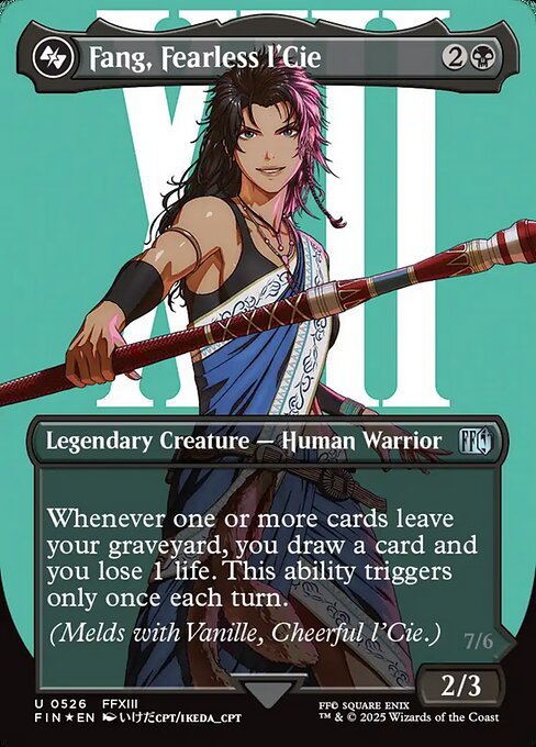 Fang, Fearless l'Cie - Final Fantasy FIN - NM - 0526 U (Borderless Surge Foil)