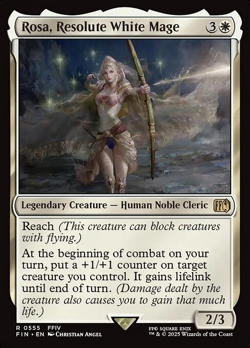 Rosa, Resolute White Mage - Final Fantasy FIN - NM - 0555 R