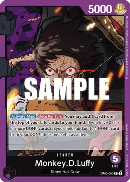 Monkey.D.Luffy - OP05-060 L - OP05 Awakening of the New Era - NM - One Piece Card Game