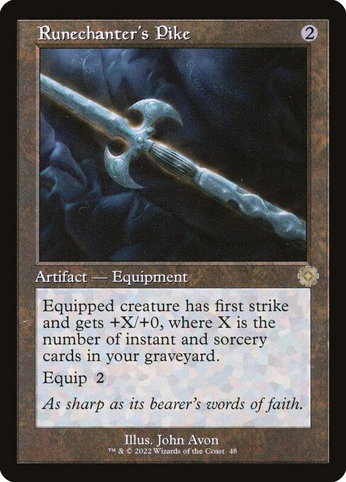 Runechanter's Pike - The Brothers' War BRR - NM - 048 (Retro Frame)