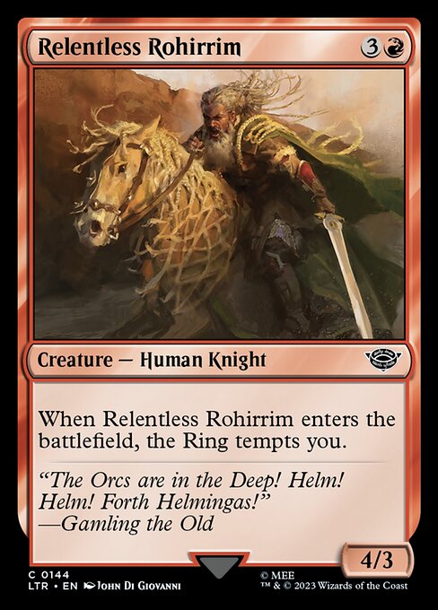 Relentless Rohirrim - The Lord of the Rings: Tales of Middle-earth LTR - NM - 0144 C (Foil)