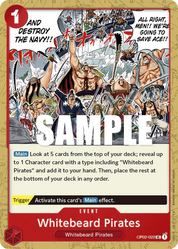 Whitebeard Pirates - OP02-022 UC - OP02 Paramount War - One Piece Card Game