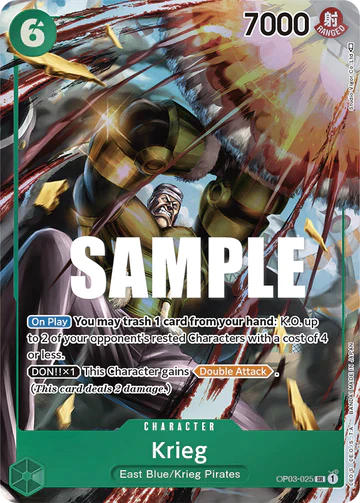 Krieg - OP03-025 SR - OP03 Pillars of Strength - One Piece Card Game (Alt Art Foil)