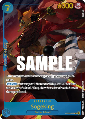 Sogeking - OP03-122 SEC - OP03 Pillars of Strength - One Piece Card Game (Alt Art Foil)