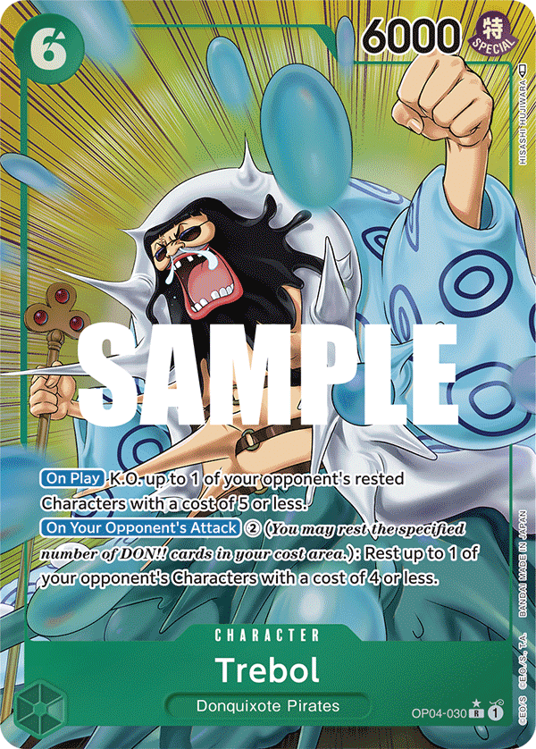 Trebol - OP04-030 R - OP04 Kingdoms of Intrigue - NM - One Piece Card Game (Alt Art Foil)