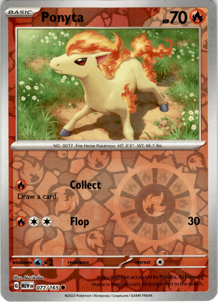 Ponyta - 077/165 C - Scarlet & Violet 151 - Pokemon TCG (Reverse Holo)
