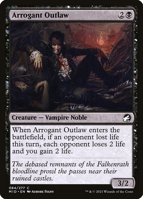 Arrogant Outlaw - Innistrad: Midnight Hunt MID - NM - 084 C