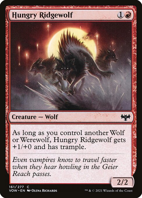 Hungry Ridgewolf - Innistrad: Crimson Vow VOW - NM - 161 C