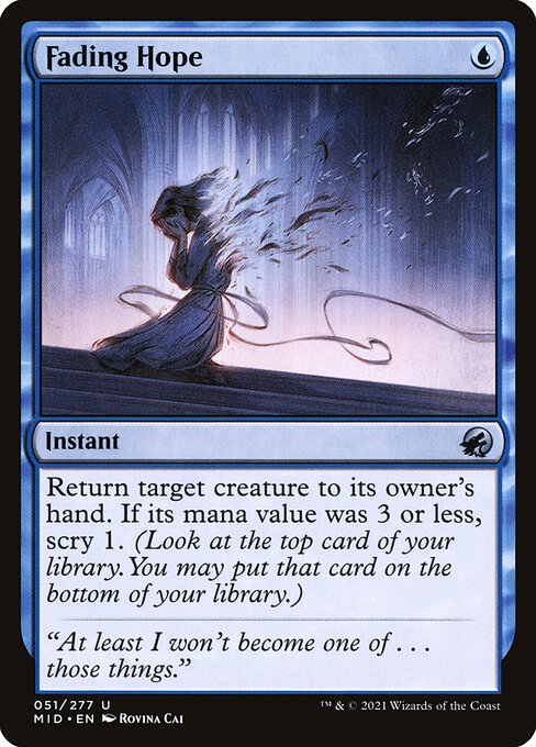 Fading Hope - Innistrad: Midnight Hunt MID - NM - 051 U