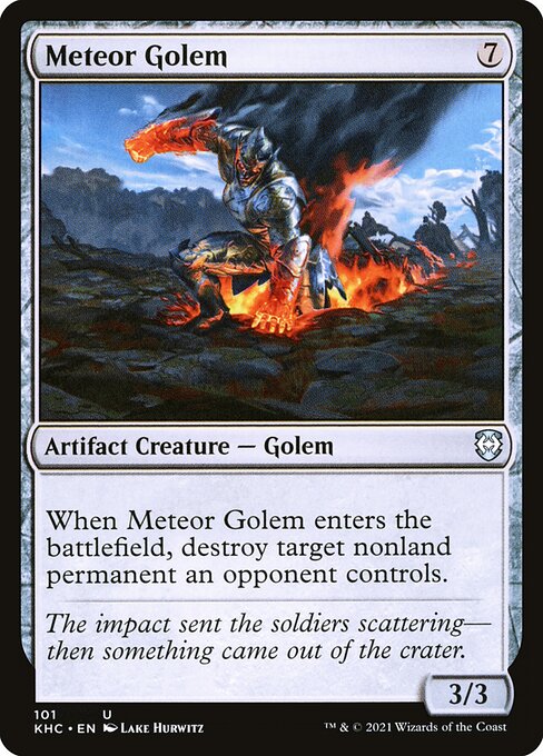 Meteor Golem - Kaldheim Commander CMR - NM - 101 U - MTG