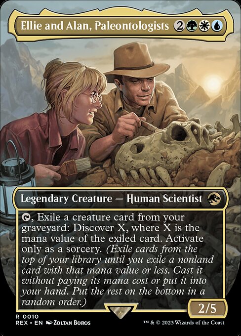 Ellie and Alan, Palentologists - Jurassic World Collection REX - NM - 0010 R (Borderless)