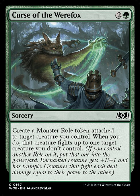 Curse of the Werefox - Wilds of Eldraine WOE - NM - 0167 C (Foil)