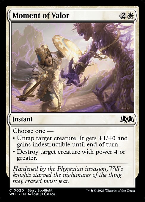 Moment of Valor - Wilds of Eldraine WOE - NM - 0020 C
