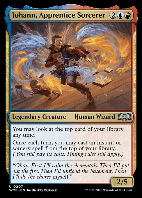 Johann, Apprentice Sorcerer - Wilds of Eldraine WOE - NM - 0207 U