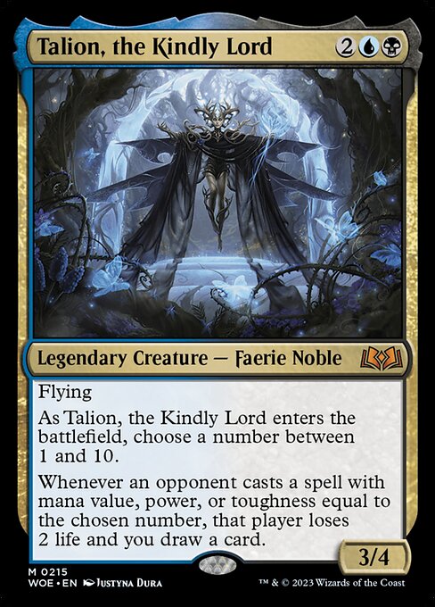 Talion, the Kindly Lord - Wilds of Eldraine WOE - NM - 0215 M