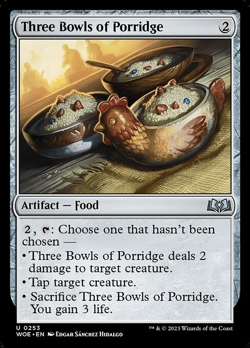 Three Bowls of Porridge - Wilds of Eldraine WOE - NM - 0253 U