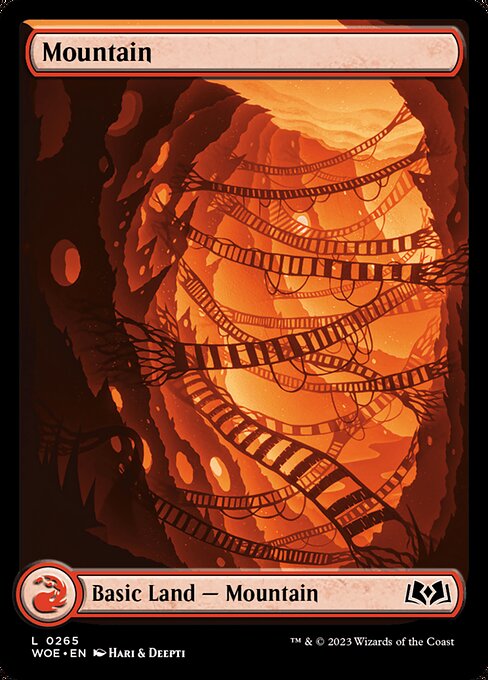 Mountain - Wilds of Eldraine WOE - NM - 0265 L (Full Art Foil)