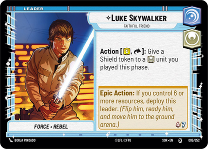 Luke Skywalker - S 5/252 - Spark of Rebellion SOR - Star Wars Unlimited