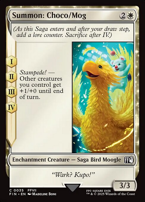 Summon: Choco/Mog - Final Fantasy FIN - NM - 0035 C