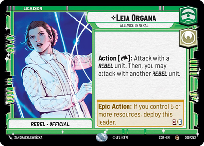 Leia Organa - C 9/252 - Spark of Rebellion SOR - Star Wars Unlimited