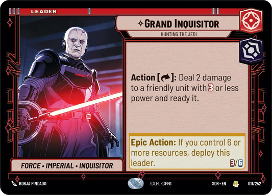 Grand Inquisitor - R 11/252 - Spark of Rebellion SOR - Star Wars Unlimited