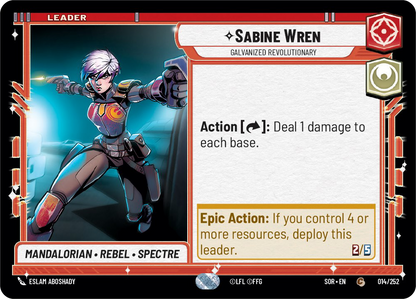 Sabine Wren - C 14/252 - Spark of Rebellion SOR - Star Wars Unlimited