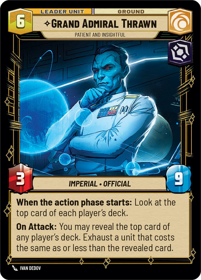 Grand Admiral Thrawn - R 16/252 - Spark of Rebellion SOR - Star Wars Unlimited