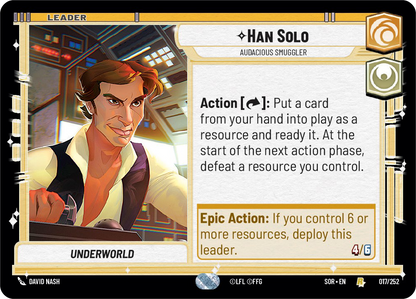 Han Solo - R 17/252 - Spark of Rebellion SOR - Star Wars Unlimited