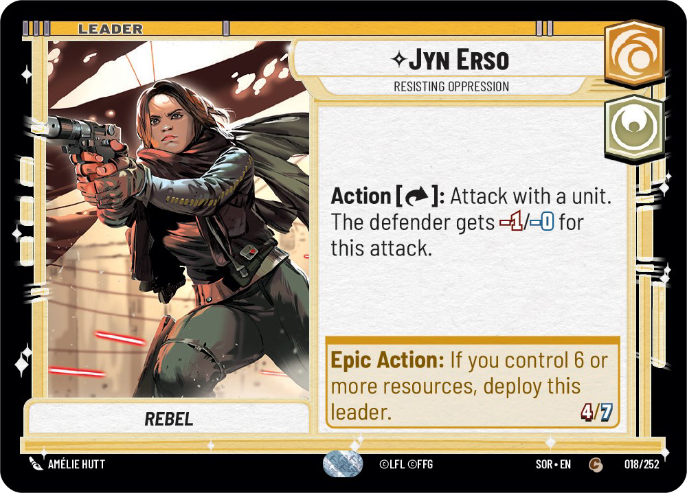 Jyn Erso - C 18/252 - Spark of Rebellion SOR - Star Wars Unlimited