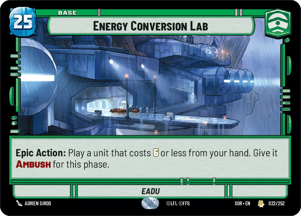 Energy Conversion Lab - R 22/252 - Spark of Rebellion SOR - Star Wars Unlimited (Foil)