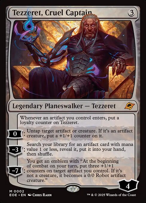 Tezzeret, Cruel Captain - Edge of Eternities EOE - NM - 0002 M (Foil)