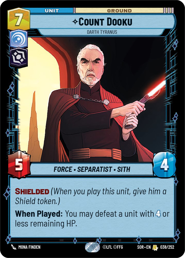 Count Dooku - R 38/252 - Spark of Rebellion SOR - Star Wars Unlimited