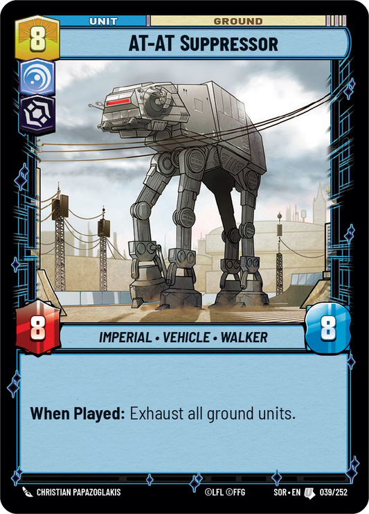 AT-AT Suppressor - U 39/252 - Spark of Rebellion SOR - Star Wars Unlimited