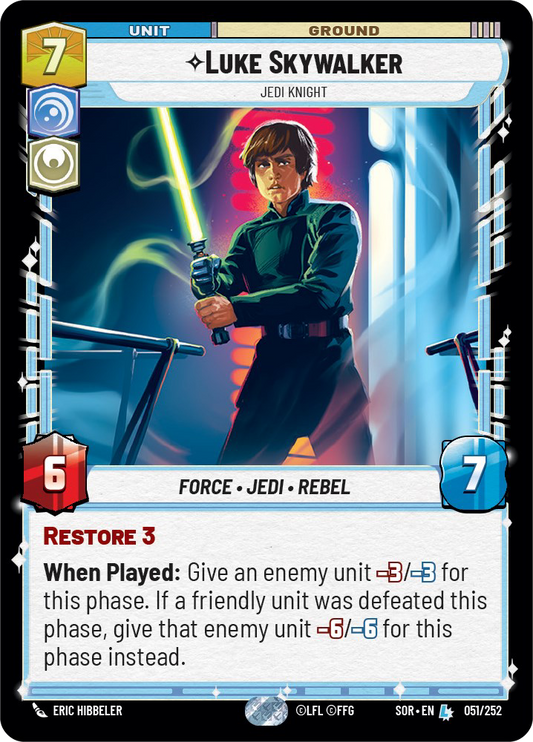 Luke Skywalker - L 51/252 - Spark of Rebellion SOR - Star Wars Unlimited (Foil)