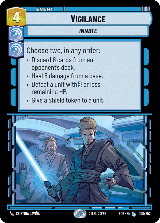 Vigilance - L 58/252 - Spark of Rebellion SOR - Star Wars Unlimited