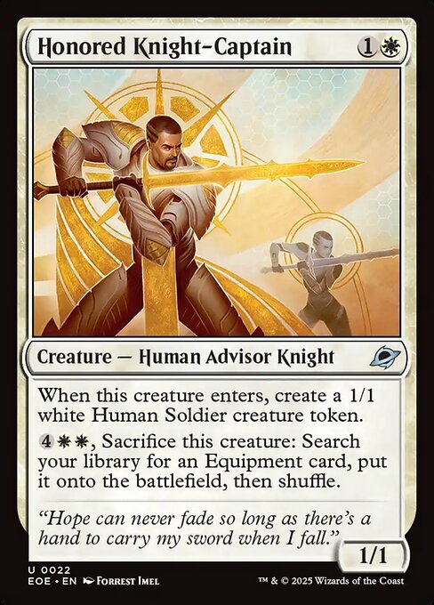 Honored Knight-Captain - Edge of Eternities EOE - NM - 0022 U
