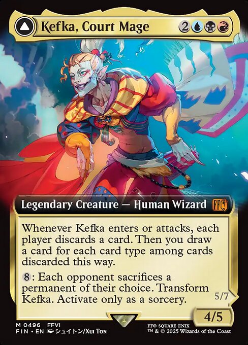 Kefka, Court Mage // Kefka, Ruler of Ruin - Final Fantasy FIN - NM - 0496 M (Extended)