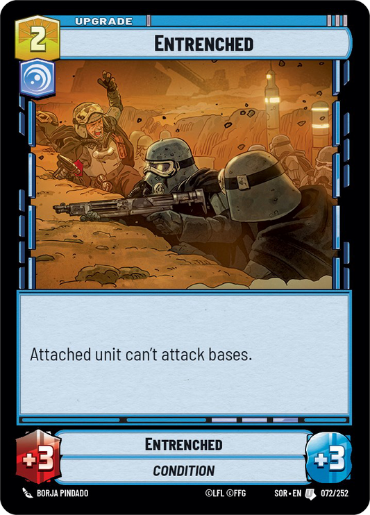 Entrenched - U 72/252 - Spark of Rebellion SOR - Star Wars Unlimited (Foil)