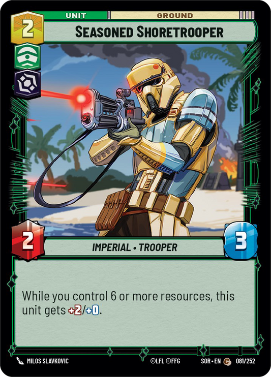 Seasoned Shoretrooper - C 81/252 - Spark of Rebellion SOR - Star Wars Unlimited (Foil)