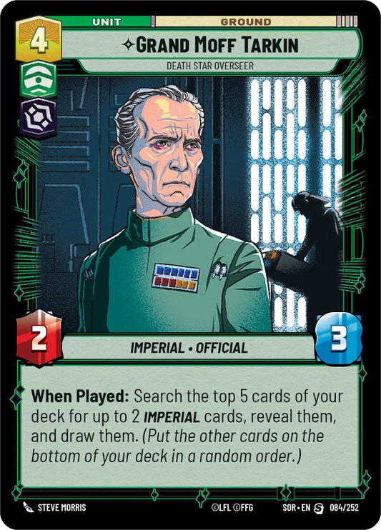 Grand Moff Tarkin - S 84/252 - Spark of Rebellion SOR - Star Wars Unlimited