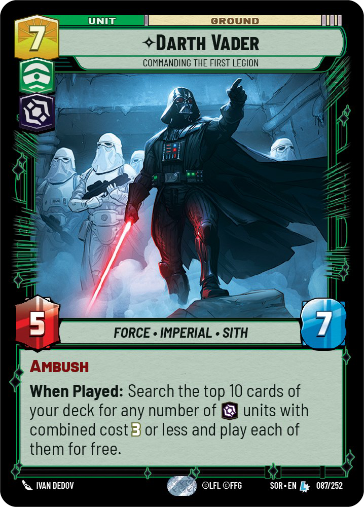 Darth Vader - L 87/252 - Spark of Rebellion SOR - Star Wars Unlimited (Foil)