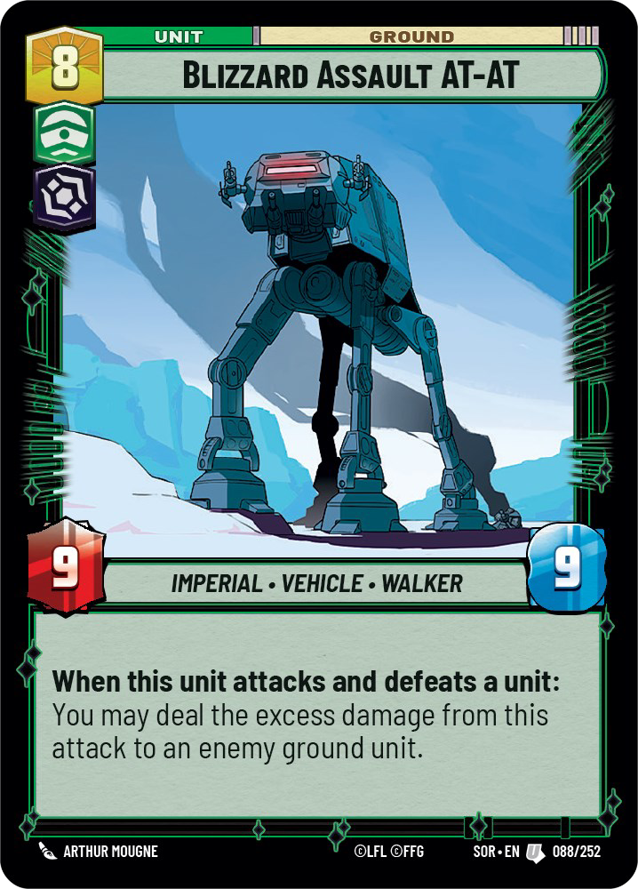 Blizzard Assault AT-AT - U 88/252 - Spark of Rebellion SOR - Star Wars Unlimited