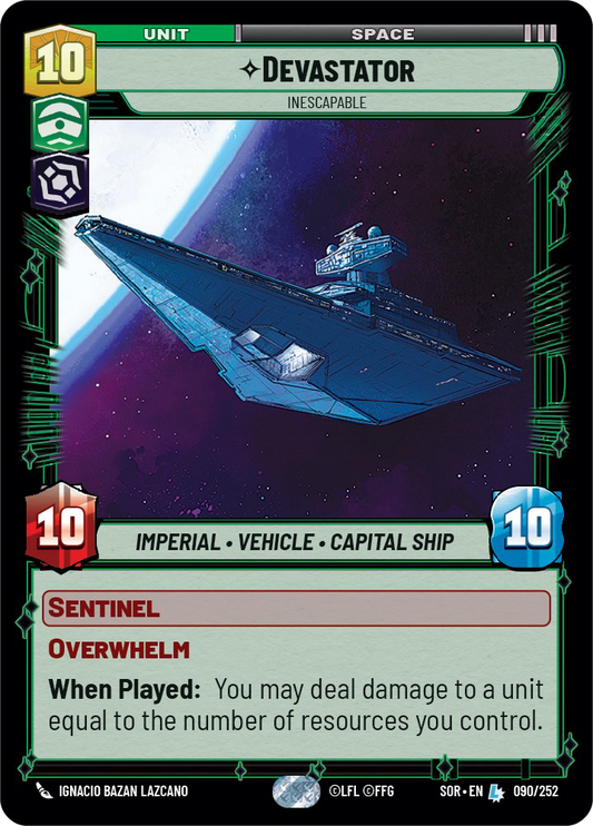 Devestator - L 90/252 - Spark of Rebellion SOR - Star Wars Unlimited