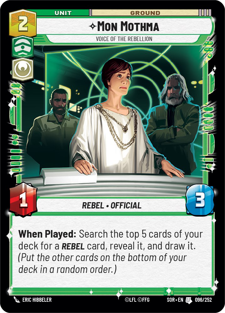 Mon Mothma - U 96/252 - Spark of Rebellion SOR - Star Wars Unlimited